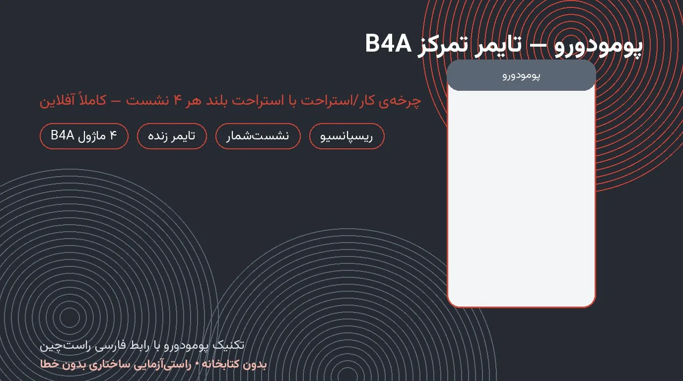 پومودورو — تایمر تمرکز بیسیک۴اندروید