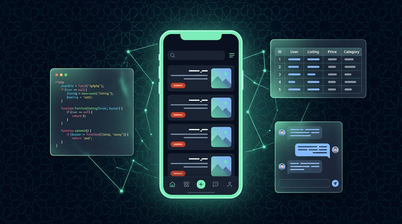 سورس کامل اپ نیازمندی‌ها B4A (مشابه دیوار) + بک‌اند PHP — ۱۵ ماژول، رابط کاربری بدون لایوت
