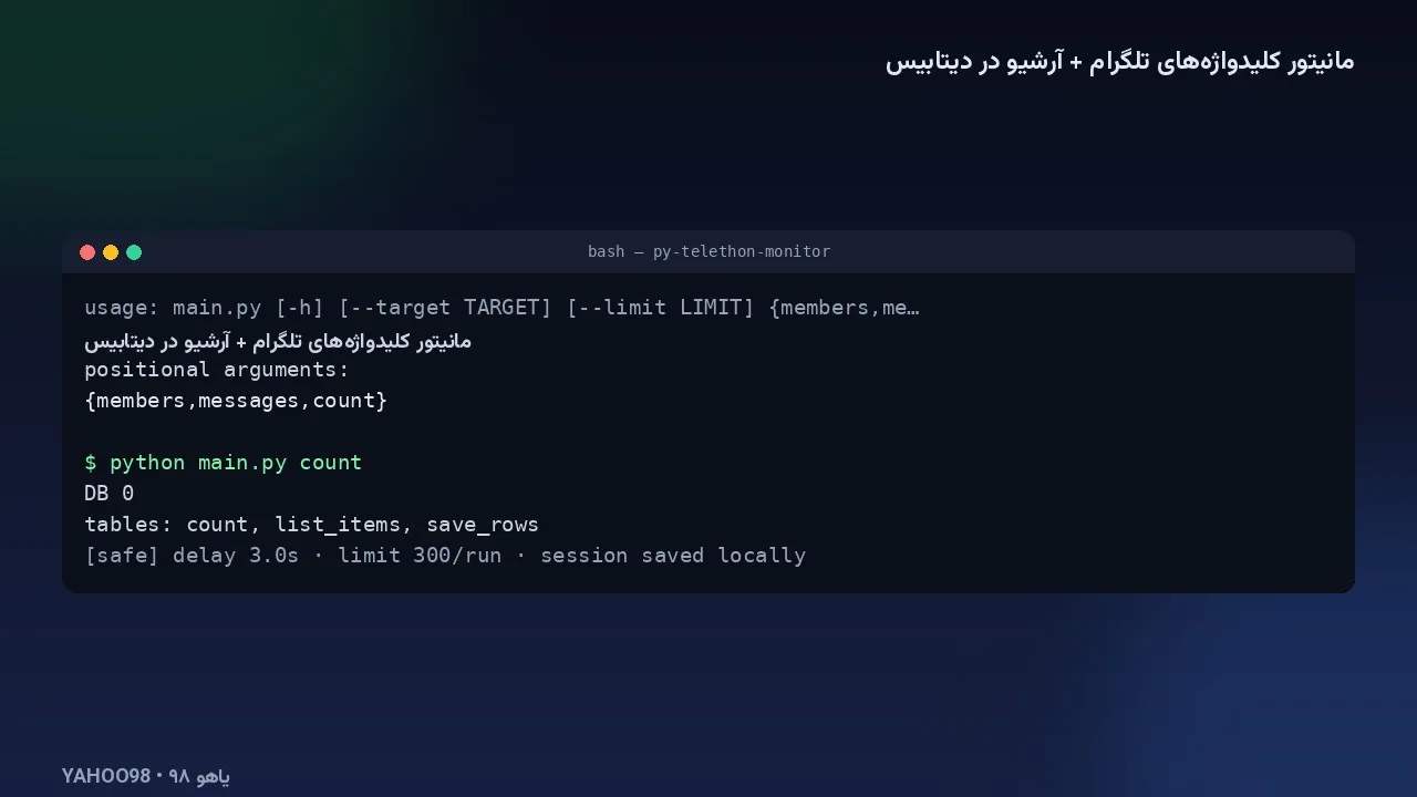 خروجی واقعی اجرای پروژه (اجرای محلی روی همین سورس)